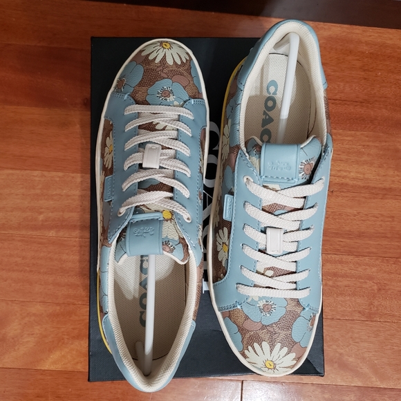 COACH Lowline Coated Canvas Sneakers - Picture 4 of 10